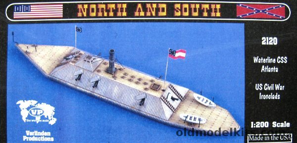 Verlinden 1/200 CSS Atlanta - US Civil War Ironclad 'North and South' Waterline Series, 2120 plastic model kit